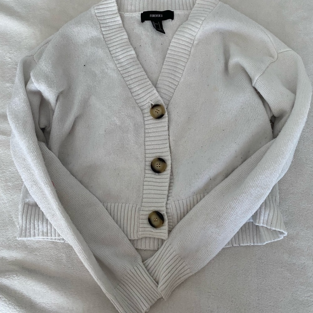 White button up Forever 21 cardigan